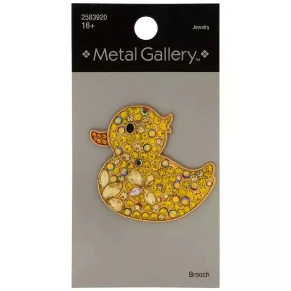 New! Metal Gallery
Rhinestone Duck Brooch NWT